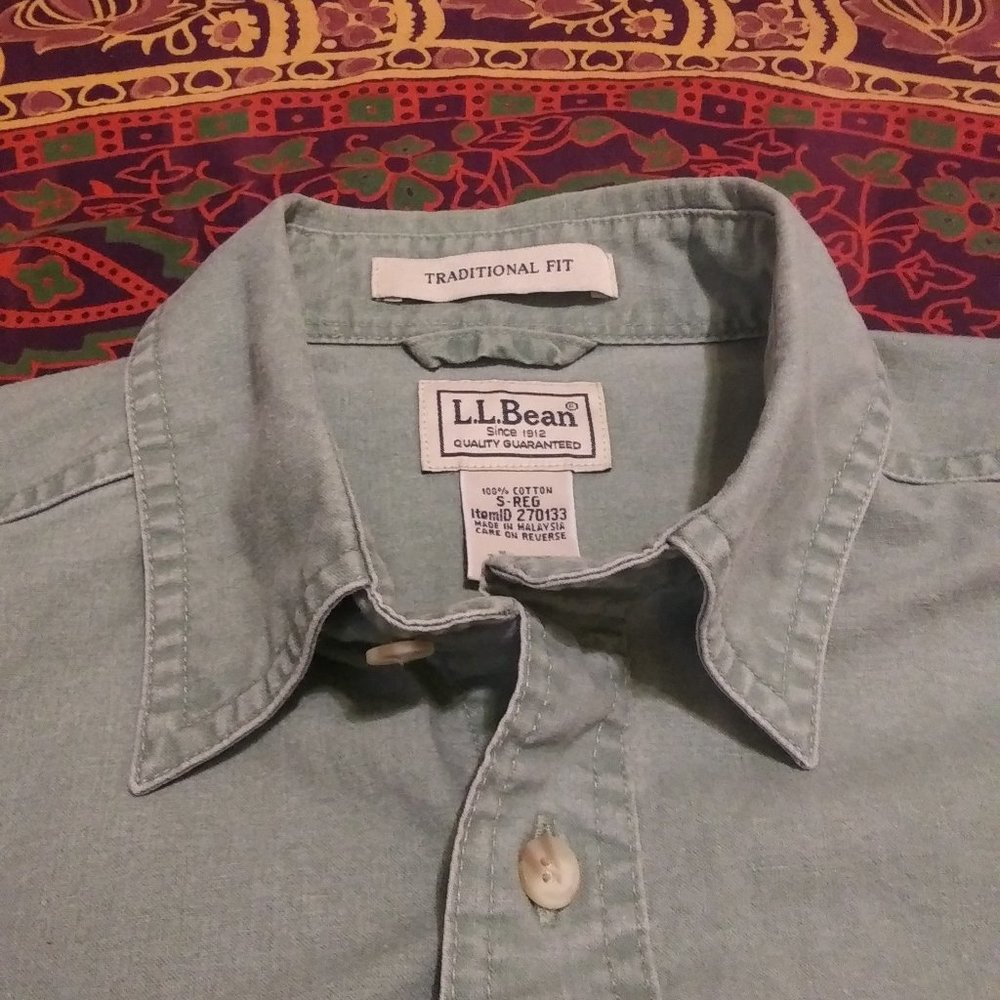 vintage L.L. Bean mens long sleeve button down